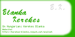 blanka kerekes business card